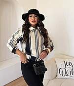 Striped Fur Jacket - Image 3