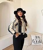 Striped Fur Jacket - Image 2