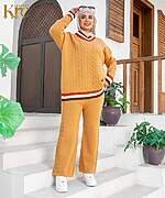 V-neck knit suit - Image 7