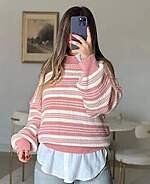 Striped knit sweater