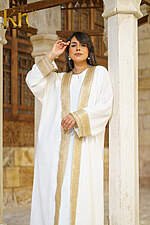 Linen Kaftan Gold Frame - Image 3