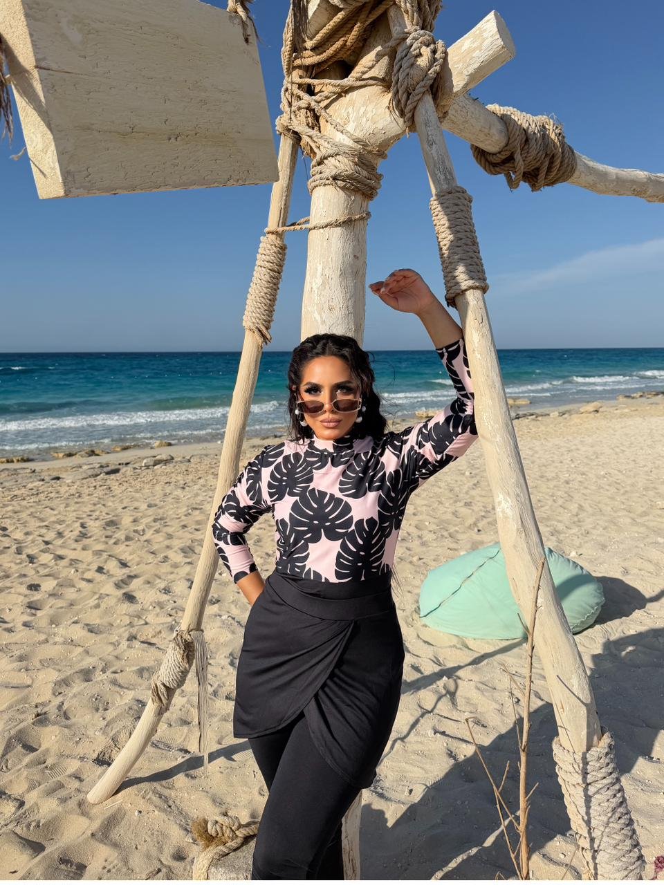 WhatsApp Image 2026-06-10 at 11.13.40 PM Digital Burkini Black & Pink - Image 1