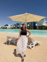 High-Waist Crepe Skirt - Image 4