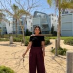 Striped wide-leg pant