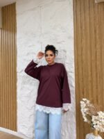 Lace Detail T-Shirt - Image 2
