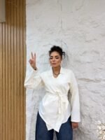 Italian Imported Linen Blouse - Image 2