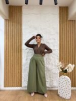 3-Button High Waist Pants