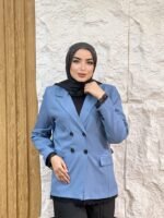 Plain Blazer with Lace Trim