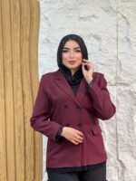 Plain Blazer with Lace Trim - Image 7
