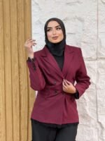 Striped Blazer with Lace Trim - Image 5