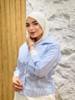 Striped cropped shirt - Image 7