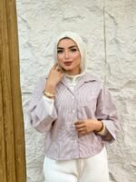 Striped cropped shirt - Image 4