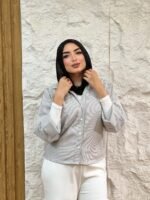 Striped cropped shirt - Image 6